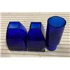 Image 2 : Cobalt Blue Vases & Candle Holder