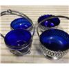 Image 2 : 4 Cobalt Blue Serving Dishes