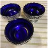 Image 1 : 3 Cobalt Blue Serving Dishes