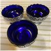 Image 2 : 3 Cobalt Blue Serving Dishes