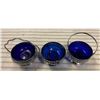 Image 2 : 3 Cobalt Blue Dishes