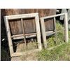 Image 1 : 2 Wooden Barn Windows - No Glass & Large Barn Window - missing some glass