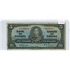 Image 1 : 1937 Bank of Canada 5 dollar bill - Gordon/Towers - D/C 0603683