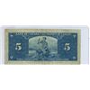 Image 2 : 1937 Bank of Canada 5 dollar bill - Gordon/Towers - D/C 0603683
