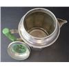 Image 3 : Coffee pot w/ uranium glass top & green handle - TEM 1940s