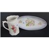 Image 3 : Victorian milk jug w/ roses & Oval serving bowl