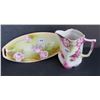 Image 1 : Victorian milk jug w/ roses & Bavarian hand painted oval bowl