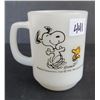 Image 1 : Vintage Fire King snoopy milk glass coffee mug