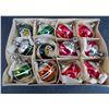 Image 2 : 1950s Set of Hand blown Christmas bulbs (12) - original box - Made in Germany - all good