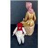Image 2 : Ceramic lady figurine & small porcelain doll 7"