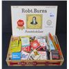 Image 1 : Robert Burns cigar box, w/ advertising match books (55) - 2 ball point pens