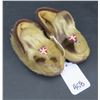 Image 1 : Seal skin moccasins w/ leather soles - Children's 6.5" - beaded tops