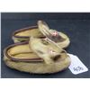 Image 2 : Seal skin moccasins w/ leather soles - Children's 6.5" - beaded tops