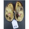 Image 3 : Seal skin moccasins w/ leather soles - Children's 6.5" - beaded tops