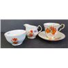 Image 1 : Canadian tiger lily bone china - cream and sugar set, and cup n saucer, w/ Saskatoon, SK on cup