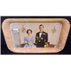 Image 6 : Lot of Royality items - Charles & Diana ashtray, tin can, unused 50 book matches - serving tray