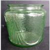 Image 2 : Uranium glass royal lace cookie jar - depression glass
