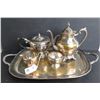 Image 1 : 5pc Silver plate tea service set w/ tray