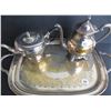 Image 2 : 5pc Silver plate tea service set w/ tray