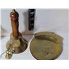 Image 2 : Brass bells, change dish & candle snuffer.