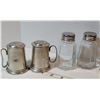 Image 3 : Metal & silver vintage salt & pepper sets. Made in England & USA