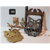 Image 1 : Brass & cast iron owls.