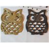 Image 2 : Brass & cast iron owls.