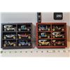 Image 1 : 12 small die cast vintage cars in wood display boxes.