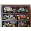 Image 2 : 12 small die cast vintage cars in wood display boxes.