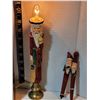 Image 2 : Hand painted Santa lamp with brass base & 2 pens.