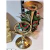 Image 5 : Bluetooth speaker ornament. Brass horn Christmas table candle.