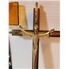 Image 3 : Stained glass dove cross & wood / metal crucifix.