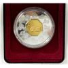 Image 2 : 1999 15 Dollar Year of the Rabbit-Silver and Gold Plated