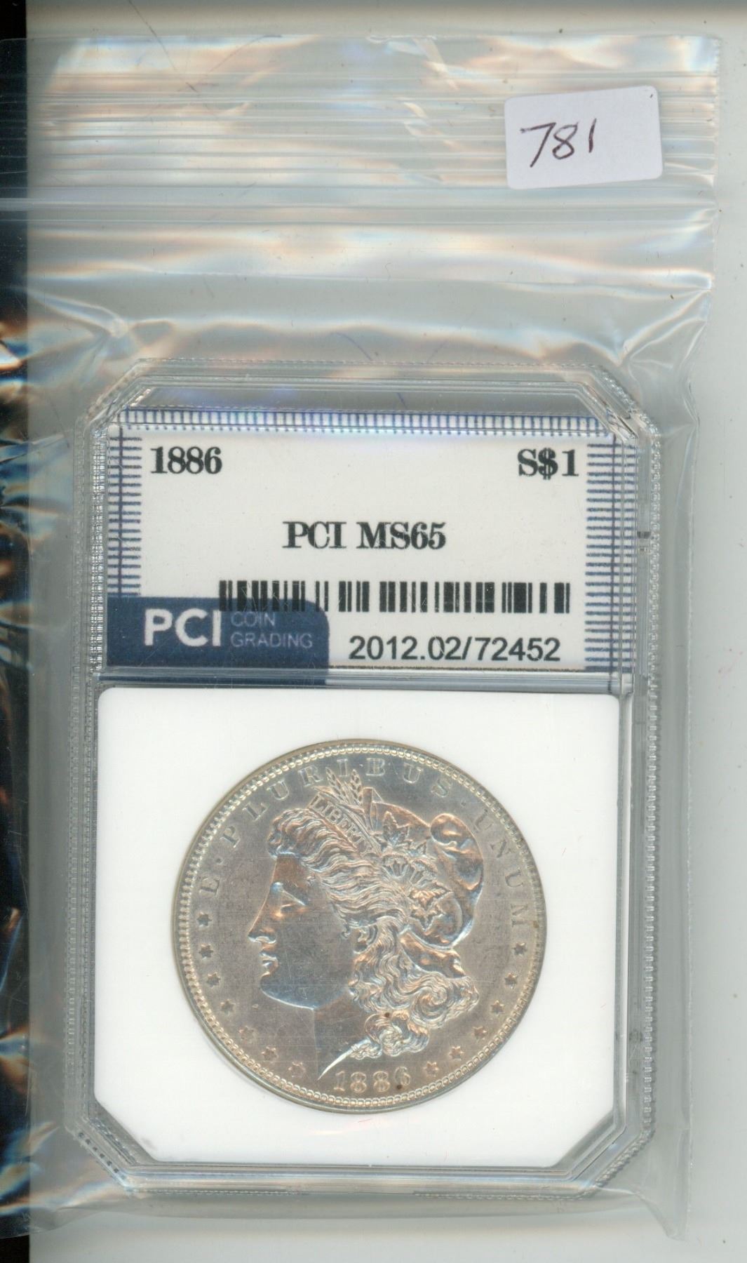 1886 Graded MS-65 Silver M Dollar - Schmalz Auctions