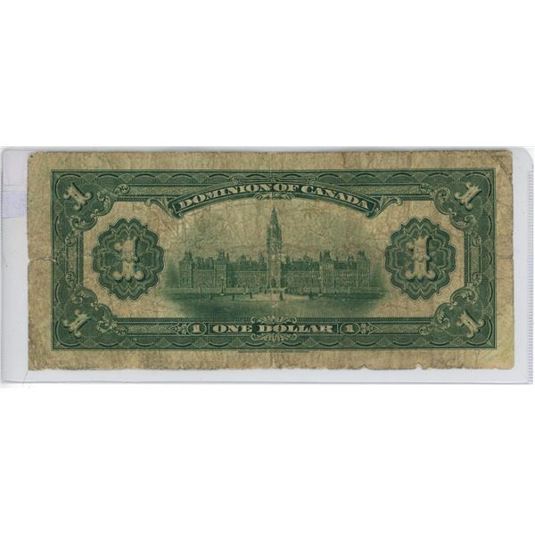 1917 Dohinion of Canada One Dollar Bill - Schmalz Auctions
