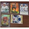 Image 4 : 9 hockey card lot includes jersey cards, Plus Matthews, Ovechkin, Stamkos, Goyette,