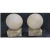 Image 3 : Genuine Alabaster Marble Tennis ball bookend's. Made in Italy.