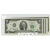 Image 1 : 5 USA 1976 consecutive 2 dollar bills - F 22022273 A-77 A