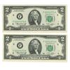 Image 4 : 5 USA 1976 consecutive 2 dollar bills - F 22022273 A-77 A