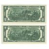 Image 5 : 5 USA 1976 consecutive 2 dollar bills - F 22022273 A-77 A