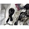 Image 12 : Lot of miscellaneous electronics items. - Phone cords, blank CD's, Xbox accessories, headphones, eth