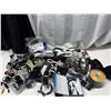 Image 1 : Lot of miscellaneous electronics items. - Phone cords, blank CD's, Xbox accessories, headphones, eth