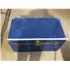 Image 1 : Blue Steamer Trunk (Keys are missing and trunk not opening)