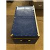 Image 2 : Blue Steamer Trunk (Keys are missing and trunk not opening)