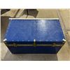 Image 3 : Blue Steamer Trunk (Keys are missing and trunk not opening)