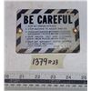 Image 1 : "Be Careful" Porcelian Plate for Tractor 4"x3"