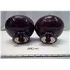 Image 3 : 2 5X7 Brown Mushroom Shaped Porcelain insulators (1 has wooden screw peg.)