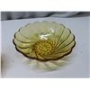 Image 2 : Set of Amber Glass Bowls & Amber Glass Dish