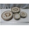 Image 1 : Set of Dried Flowers Stoneware Plates & Bowls