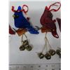 Image 3 : 5 Glass Bird Ornaments